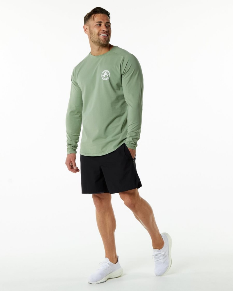 Alphalete Dynasty LS Tee Miesten Paidat Sage | LYQPS-6497