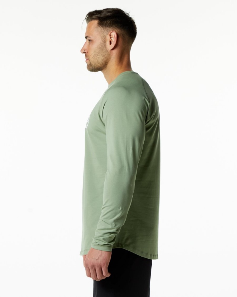 Alphalete Dynasty LS Tee Miesten Paidat Sage | LYQPS-6497