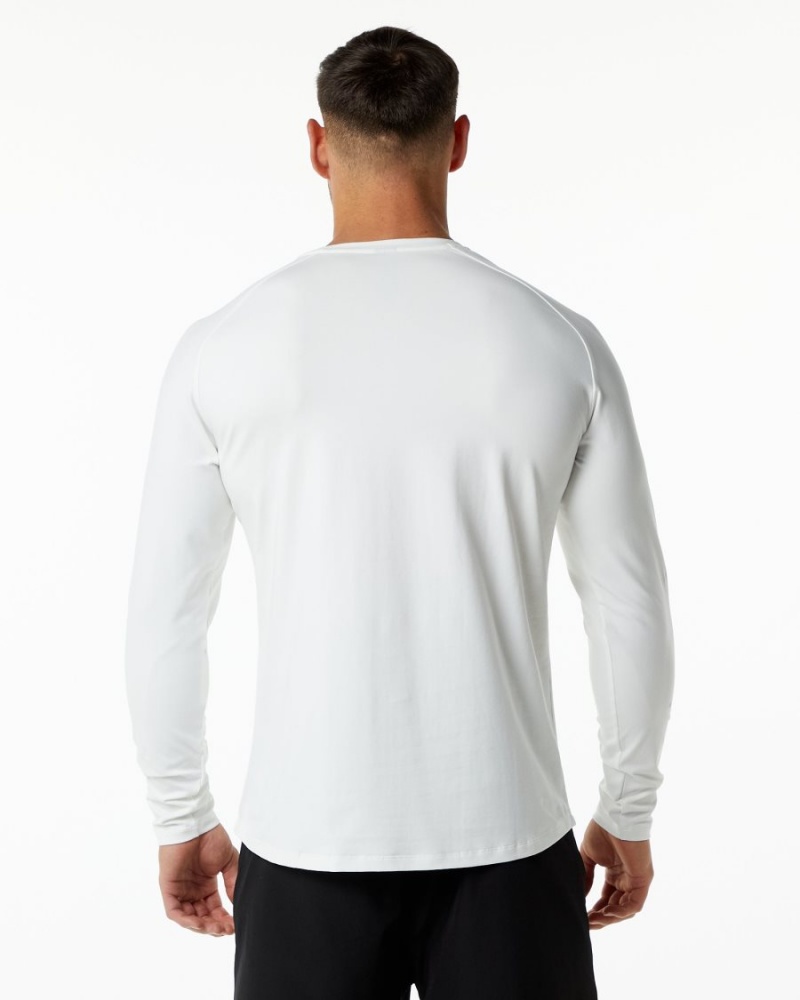 Alphalete Dynasty LS Tee Miesten Paidat Valkoinen | PIRFM-7186