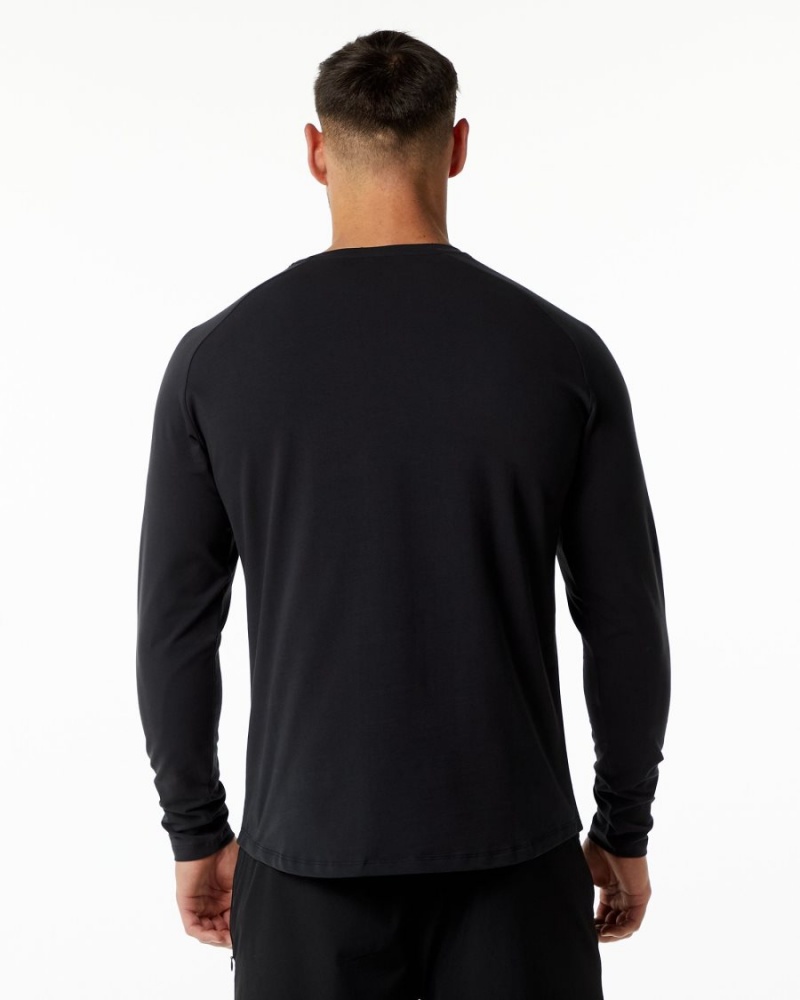 Alphalete Dynasty LS Tee Miesten Paidat Mustat | XETSB-7289