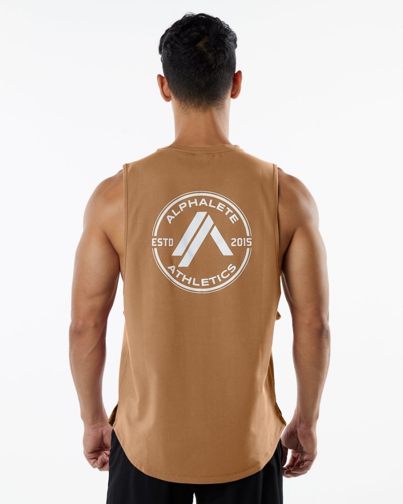 Alphalete Dynasty Tank Miesten Hihaton Paita Rust | GAIPC-2571