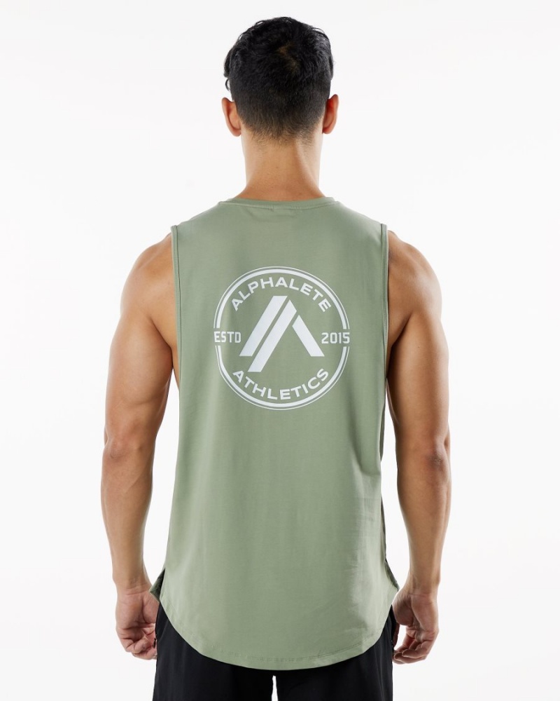 Alphalete Dynasty Tank Miesten Hihaton Paita Sage | YLRJX-1698