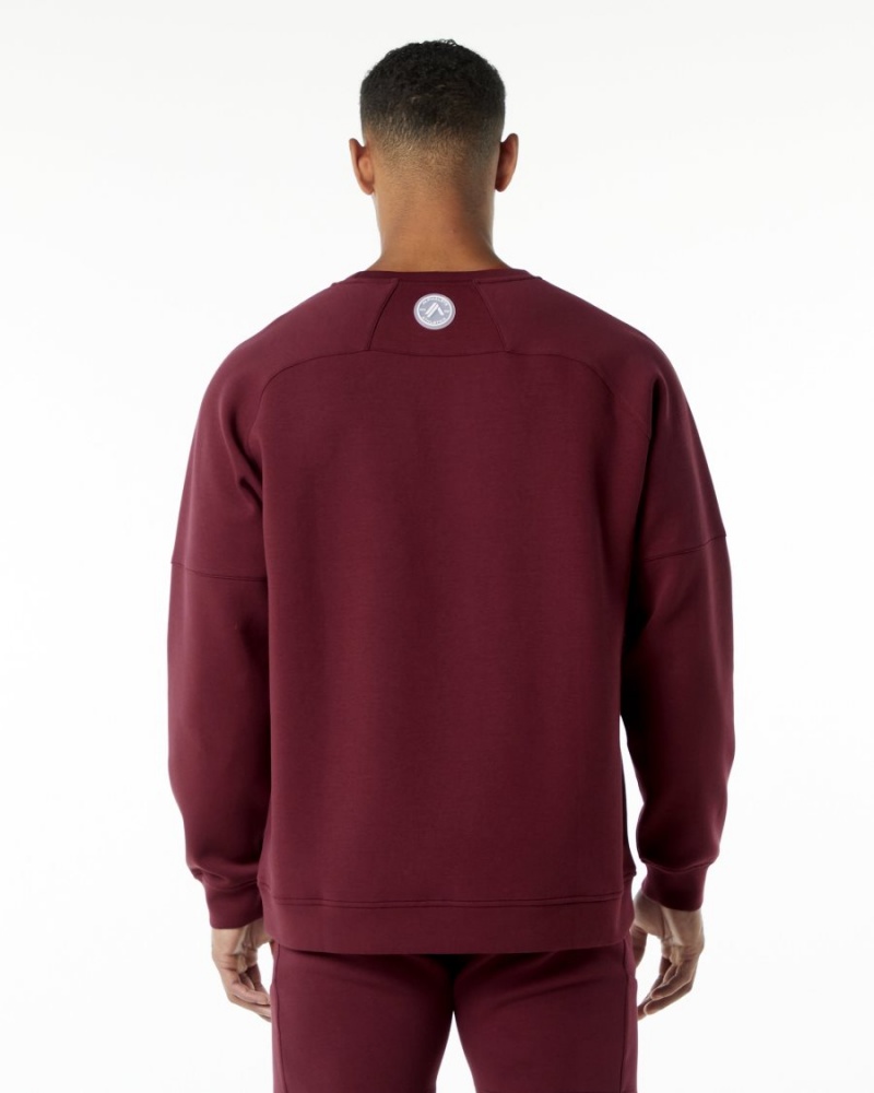 Alphalete ELMTS Crewneck Villa Miesten Takit Viininpunainen | ULWBD-4751