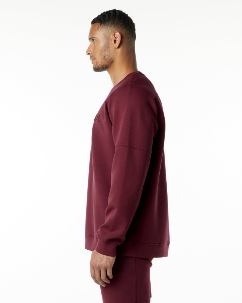 Alphalete ELMTS Crewneck Villa Miesten Takit Viininpunainen | ULWBD-4751