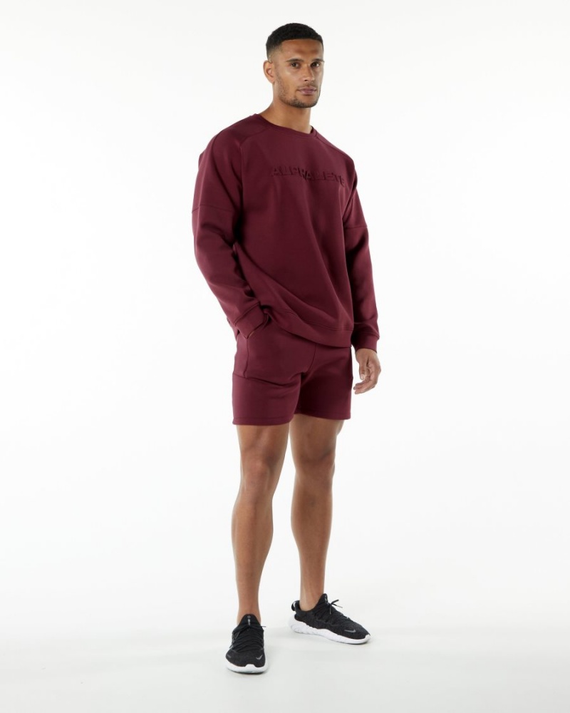 Alphalete ELMTS Crewneck Villa Miesten Takit Viininpunainen | ULWBD-4751