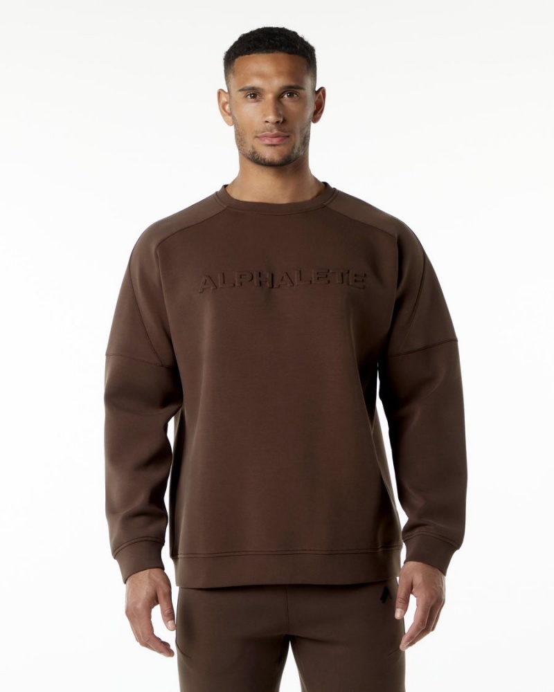 Alphalete ELMTS Crewneck Villa Miesten Takit Ruskea | XUMGJ-5804