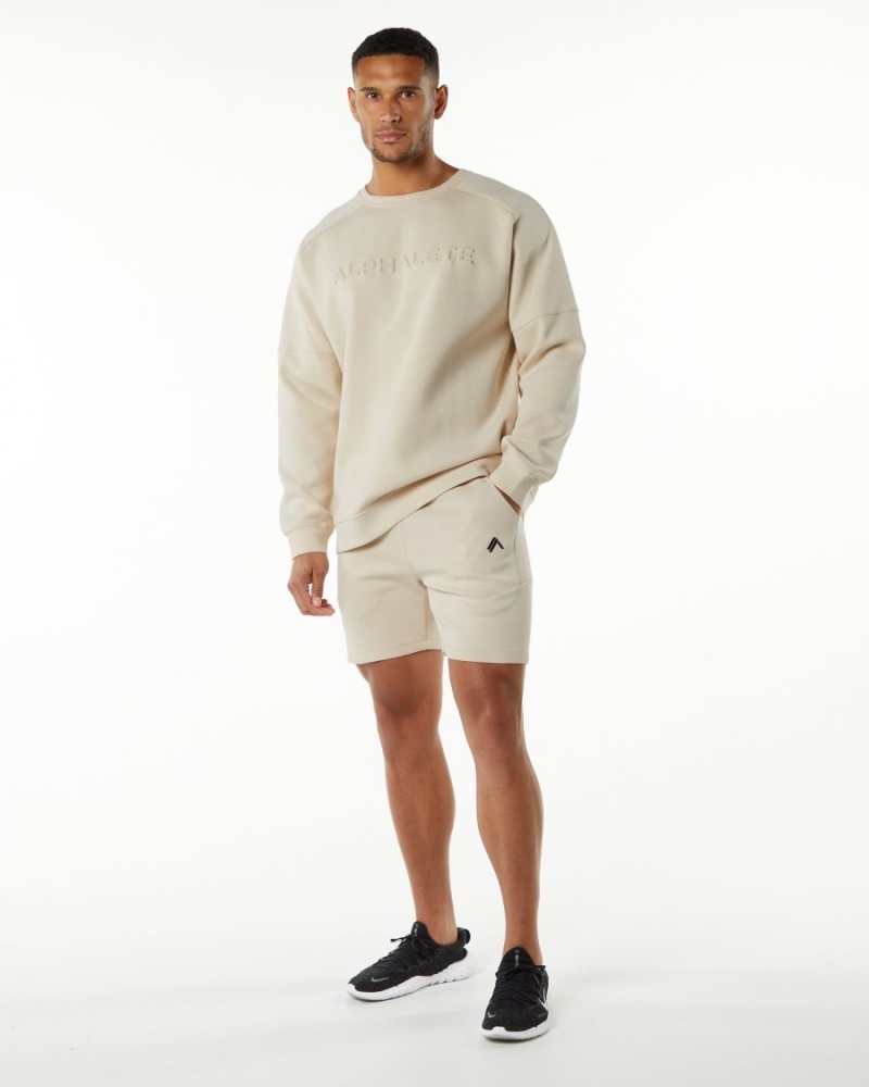 Alphalete ELMTS Crewneck Villa Miesten Takit Vanilla | CEBVA-5418