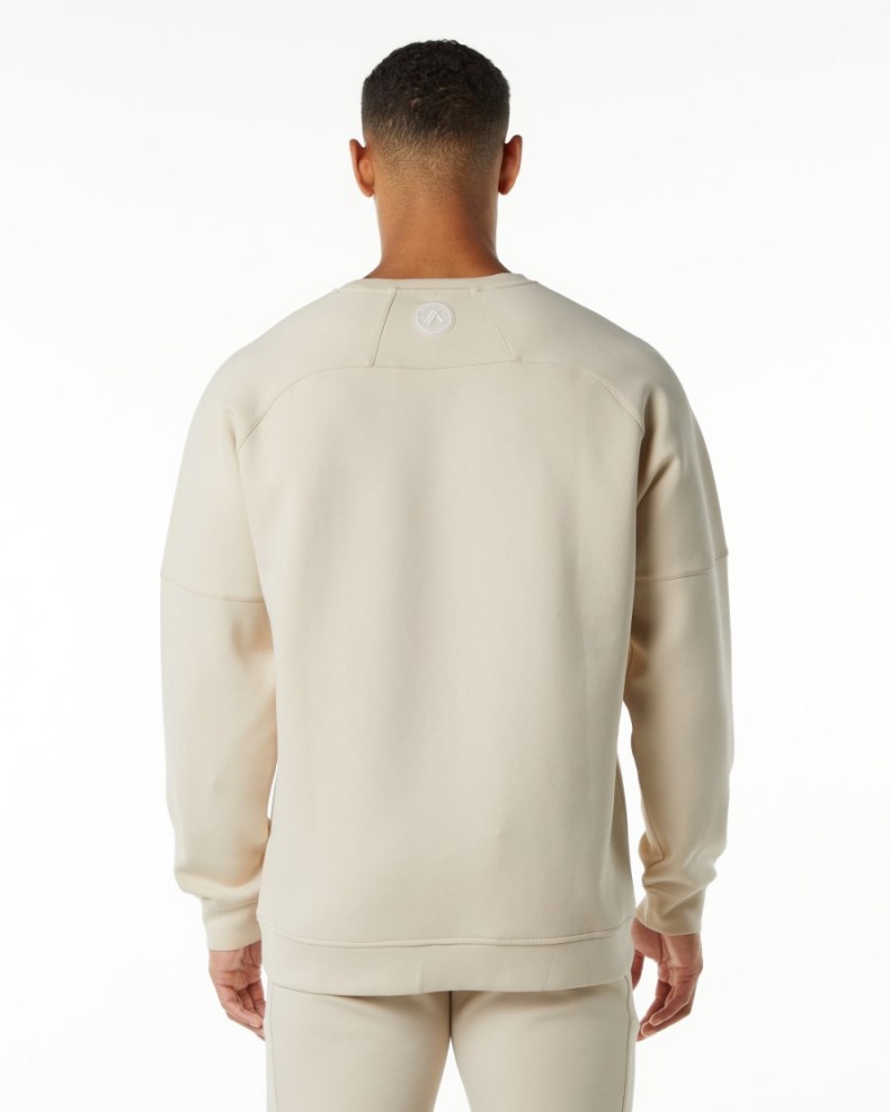 Alphalete ELMTS Crewneck Villa Miesten Takit Vanilla | CEBVA-5418