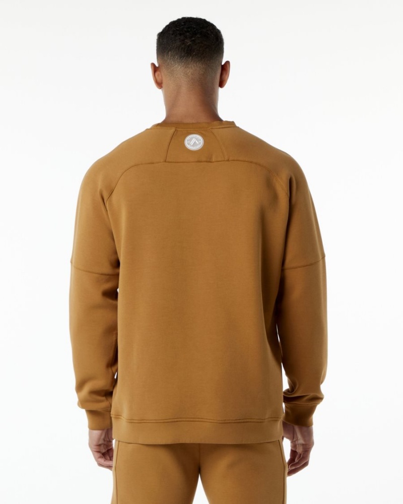 Alphalete ELMTS Crewneck Villa Miesten Takit Almond | JLOWZ-7351