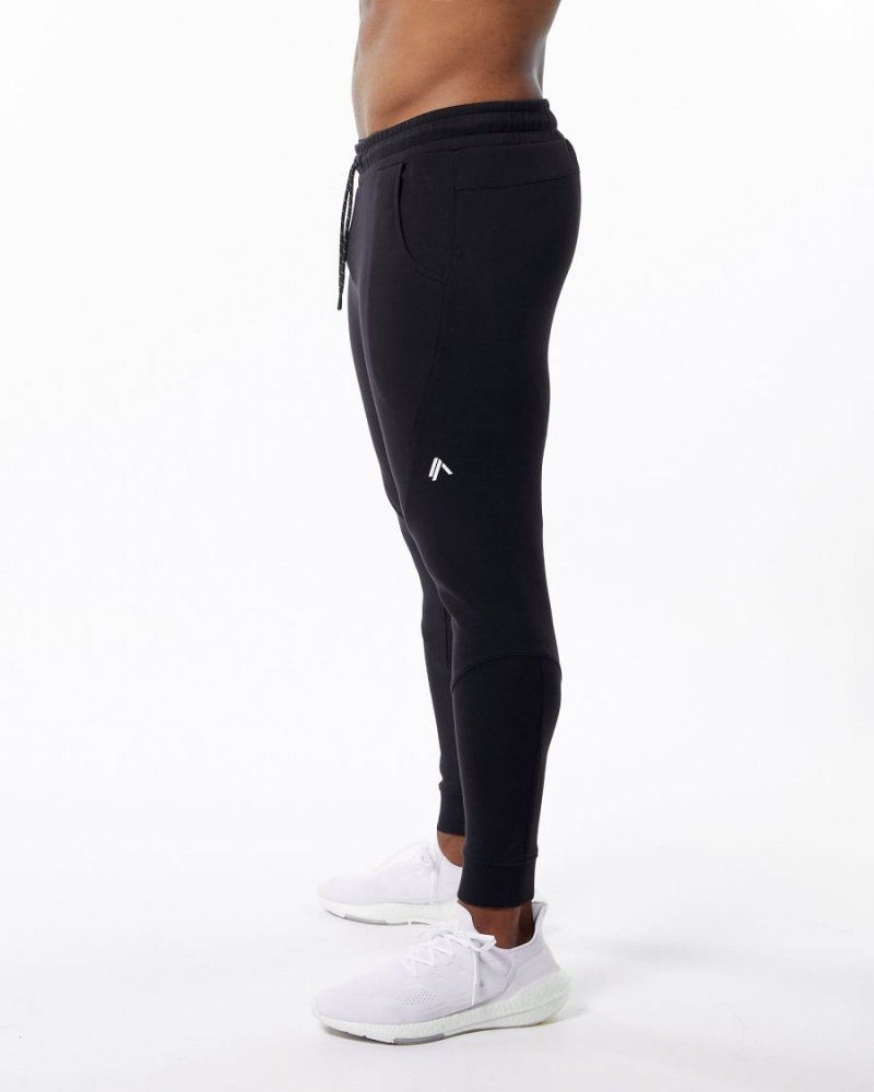 Alphalete ELMTS Cuffed Jogger Miesten Juoksuvaatteet Mustat | XLCZQ-0673