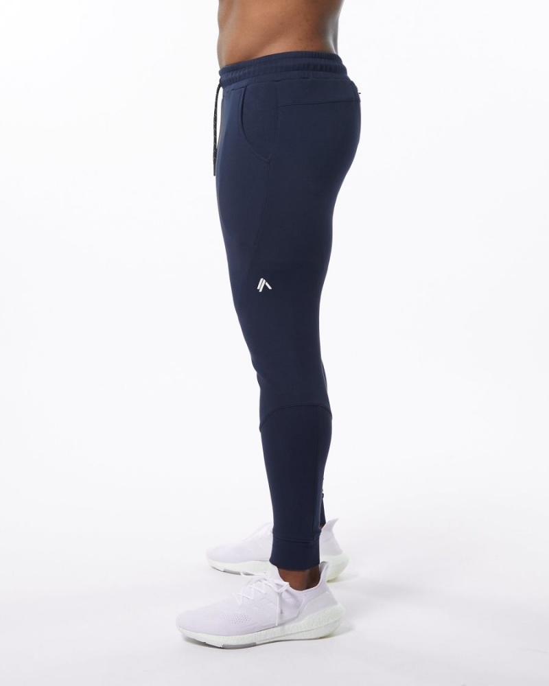 Alphalete ELMTS Cuffed Jogger Miesten Juoksuvaatteet Laivastonsininen | ERUZC-3750