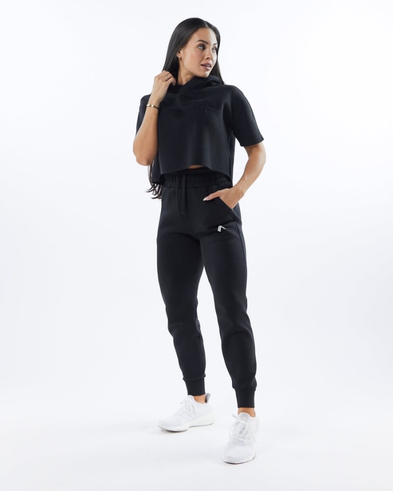 Alphalete ELMTS Cuffed Jogger Naisten Juoksuvaatteet Mustat | HODUS-7865