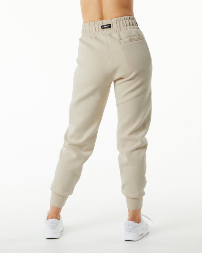 Alphalete ELMTS Cuffed Jogger Naisten Juoksuvaatteet Vanilla | TWMAB-4823