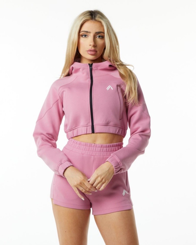 Alphalete ELMTS Full-Zip Crop Jacket Naisten Takit Confetti | HYXKC-1458