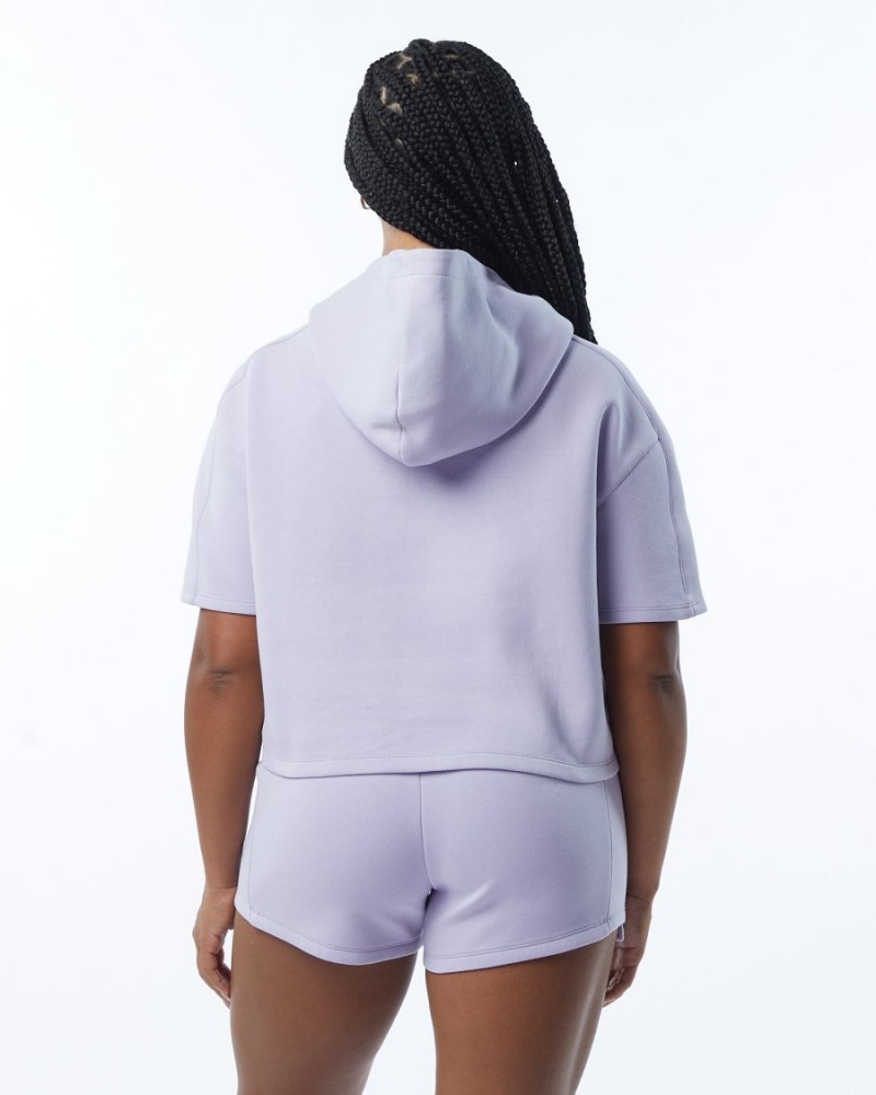 Alphalete ELMTS Half Sleeve Hoodie Naisten Huppari Lilac | ANHYW-3016