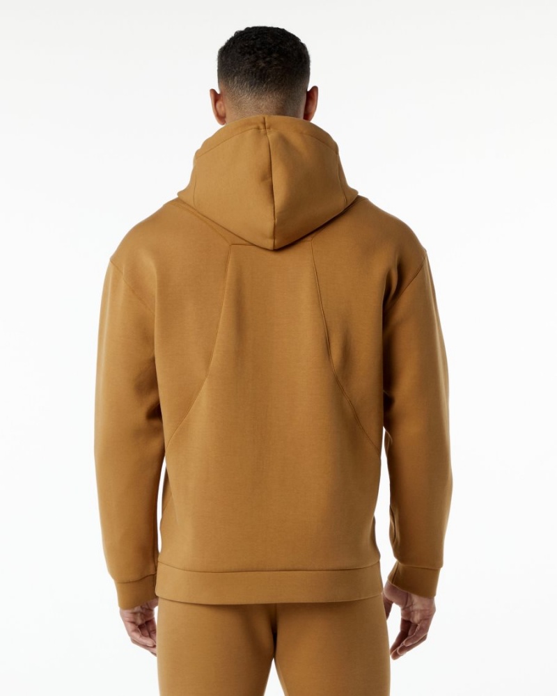 Alphalete ELMTS Hoodie Miesten Huppari Almond | VYKCM-8153