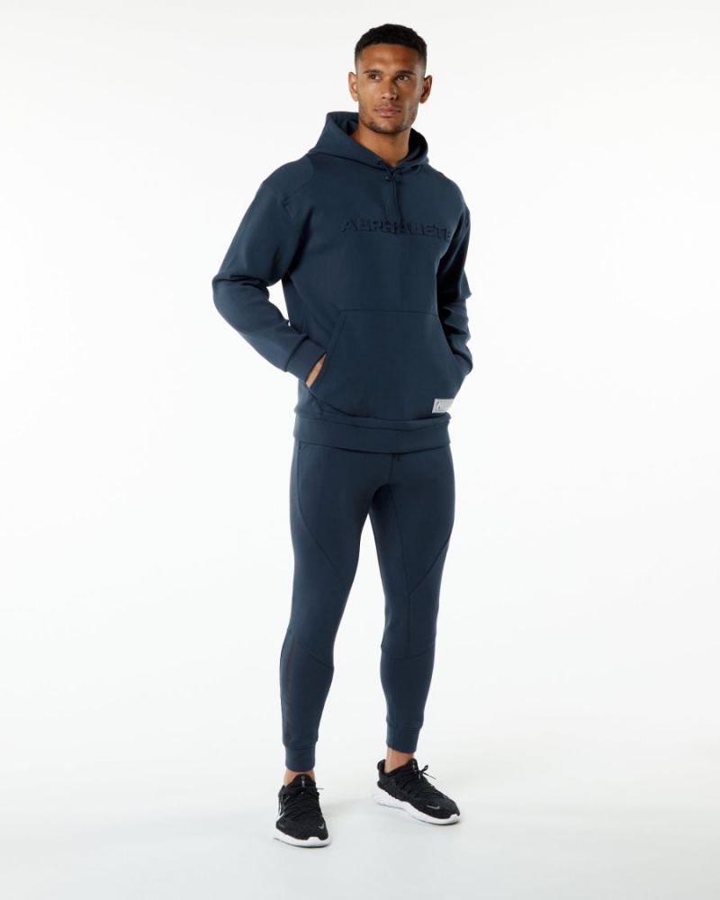 Alphalete ELMTS Hoodie Miesten Huppari Laivastonsininen | WLKXE-9147