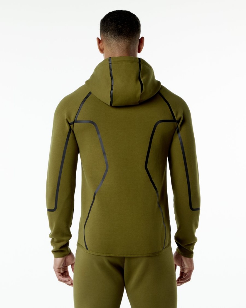 Alphalete ELMTS Urheilulliset Jacket Miesten Takit Moss | MSDEK-6415