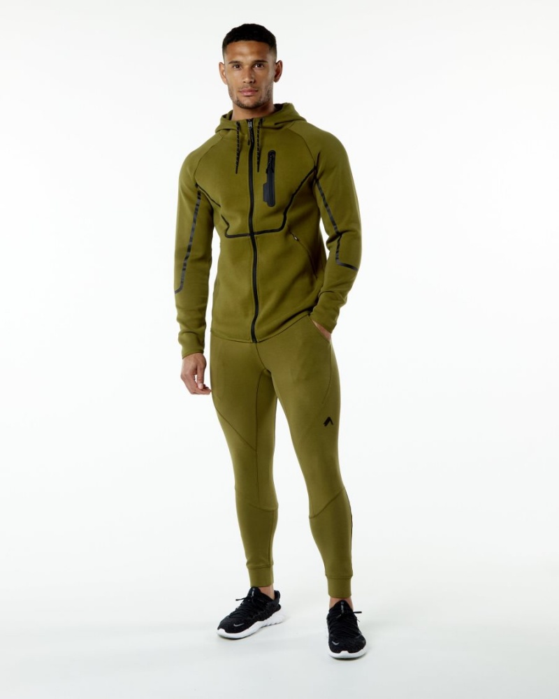 Alphalete ELMTS Urheilulliset Jacket Miesten Takit Moss | MSDEK-6415