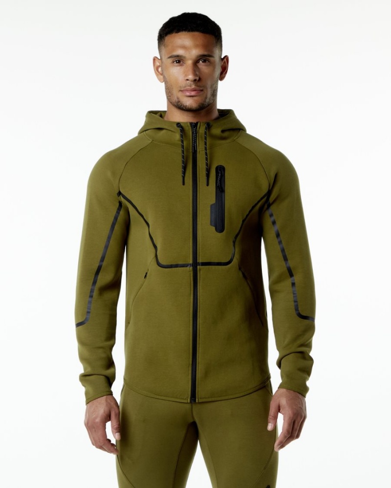 Alphalete ELMTS Urheilulliset Jacket Miesten Takit Moss | MSDEK-6415