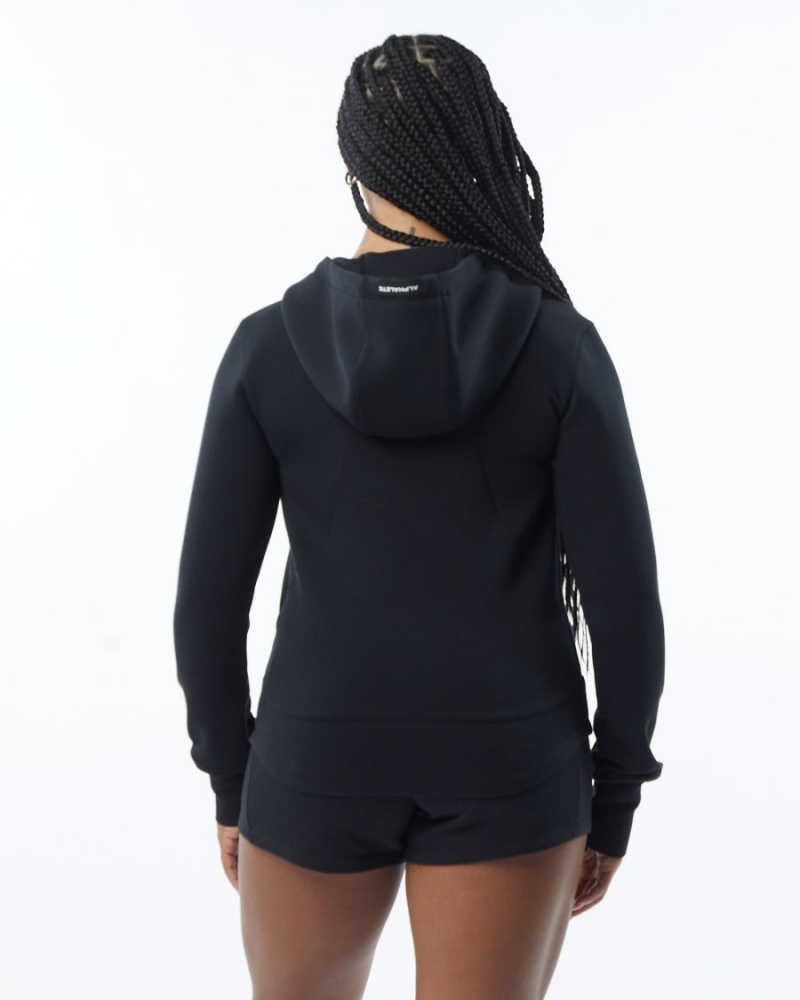 Alphalete ELMTS Urheilulliset Jacket Naisten Takit Mustat | PXOYQ-6592