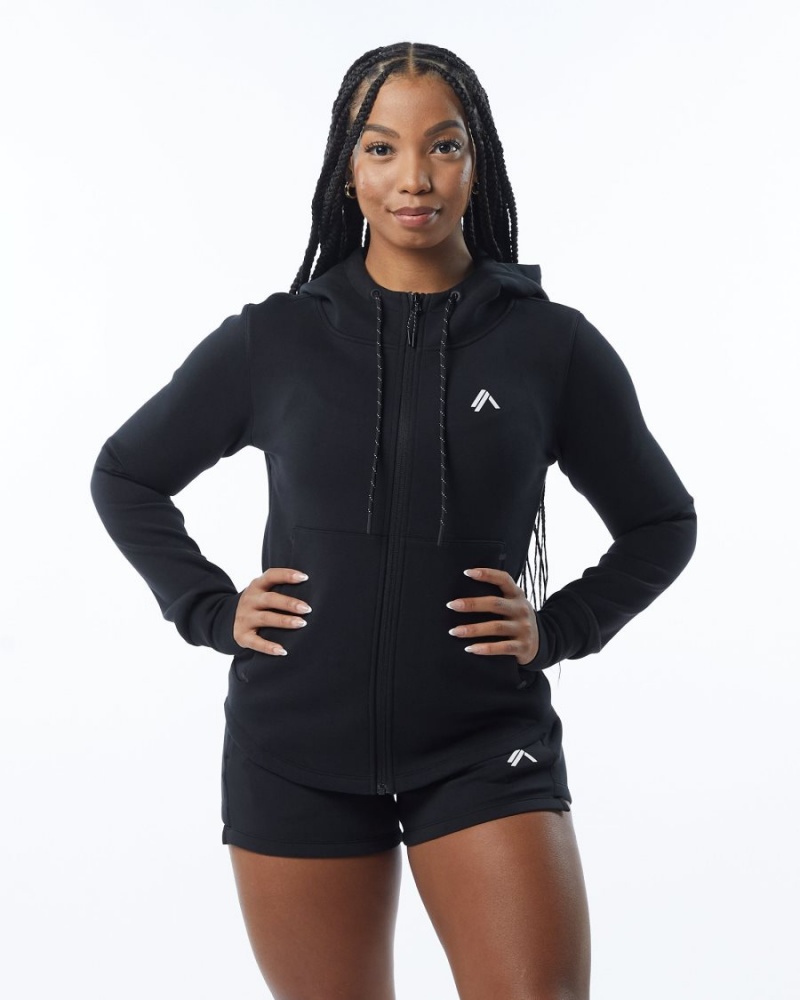 Alphalete ELMTS Urheilulliset Jacket Naisten Takit Mustat | PXOYQ-6592