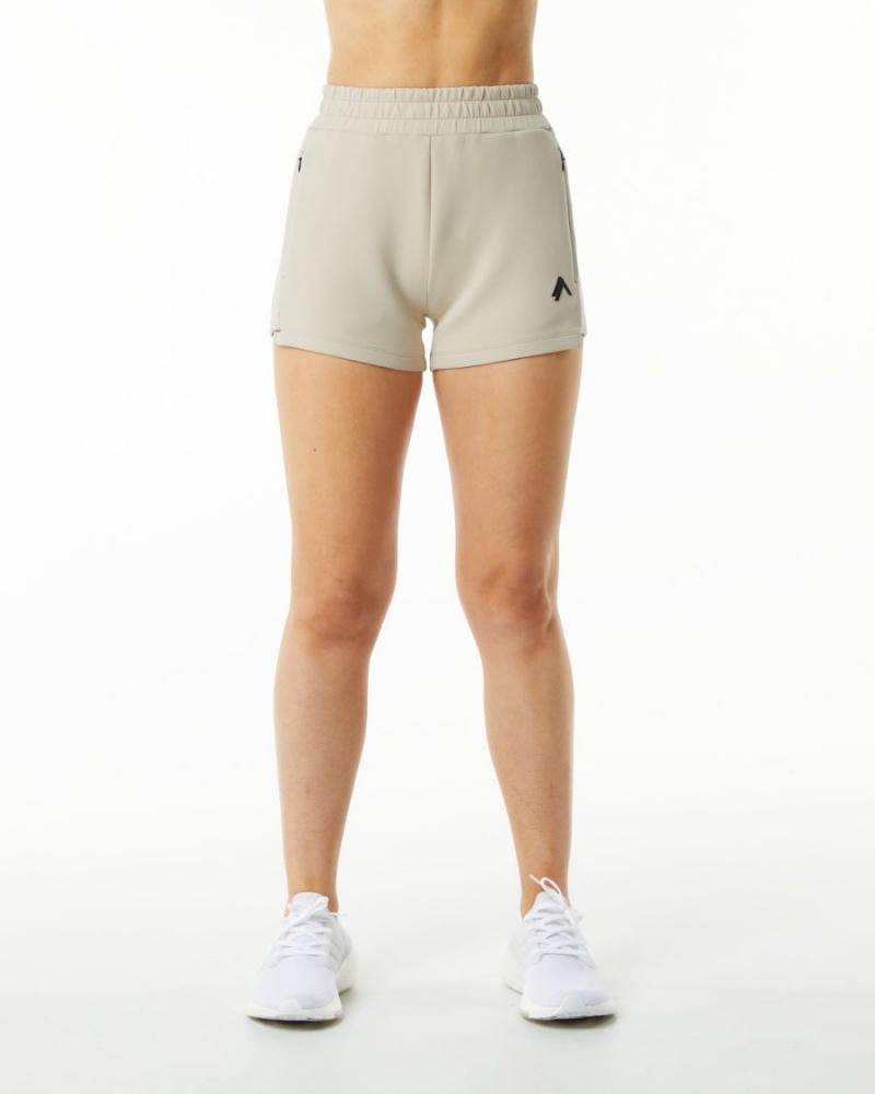 Alphalete ELMTS Urheilulliset Lyhyt 3.5" Naisten Shortsit Vanilla | TOBMH-7452