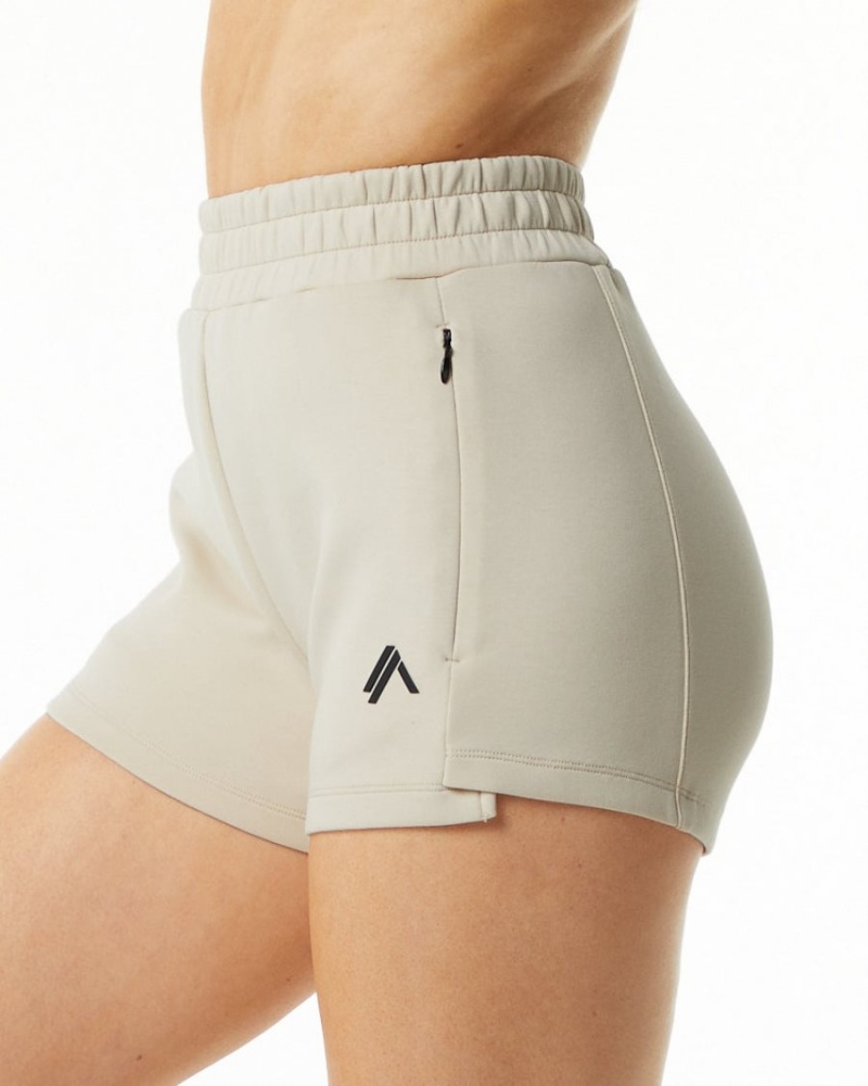 Alphalete ELMTS Urheilulliset Lyhyt 3.5" Naisten Shortsit Vanilla | TOBMH-7452