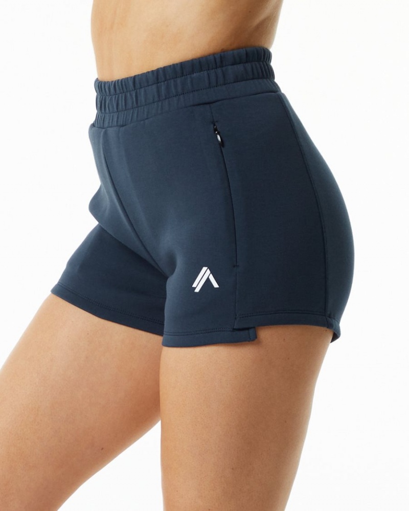 Alphalete ELMTS Urheilulliset Lyhyt 3.5" Naisten Shortsit Laivastonsininen | VWUHE-9543