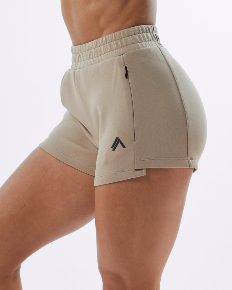 Alphalete ELMTS Urheilulliset Lyhyt 3.5" Naisten Shortsit Tan | YUCJG-7931