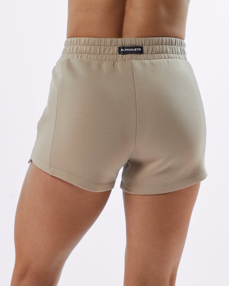 Alphalete ELMTS Urheilulliset Lyhyt 3.5" Naisten Shortsit Tan | YUCJG-7931