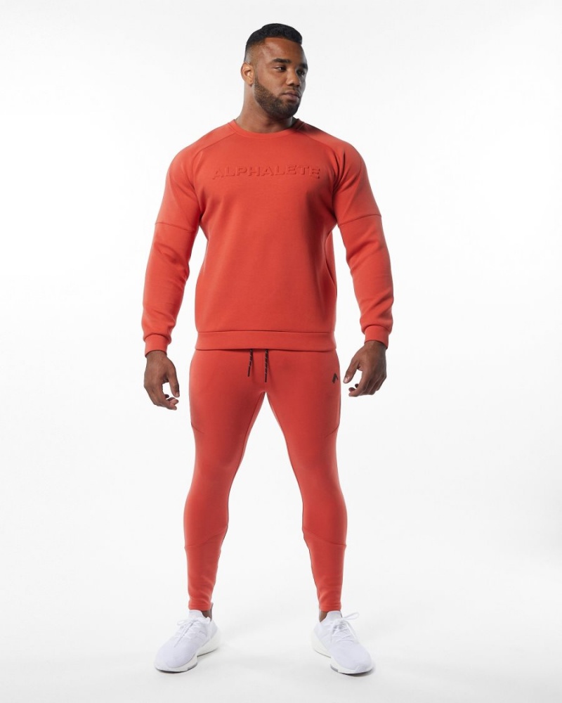 Alphalete ELMTS Zip Jogger Miesten Juoksuvaatteet Oranssi | THIRW-8290