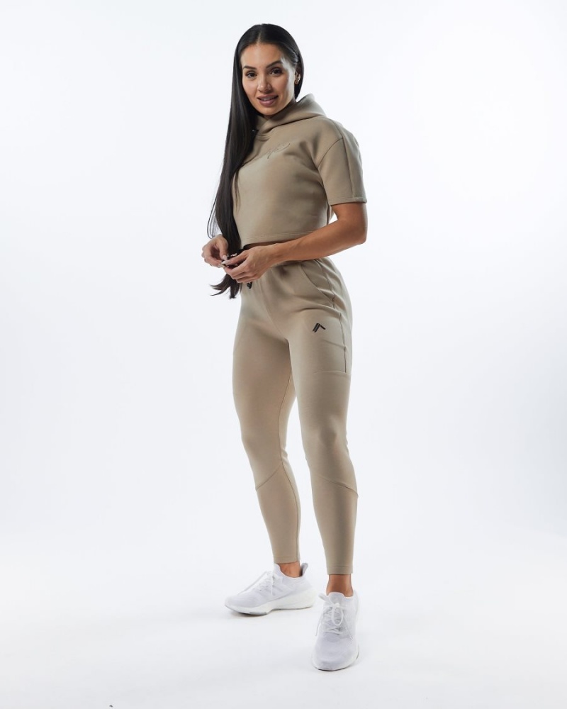 Alphalete ELMTS Zip Jogger Naisten Juoksuvaatteet Tan | WGMXI-1285