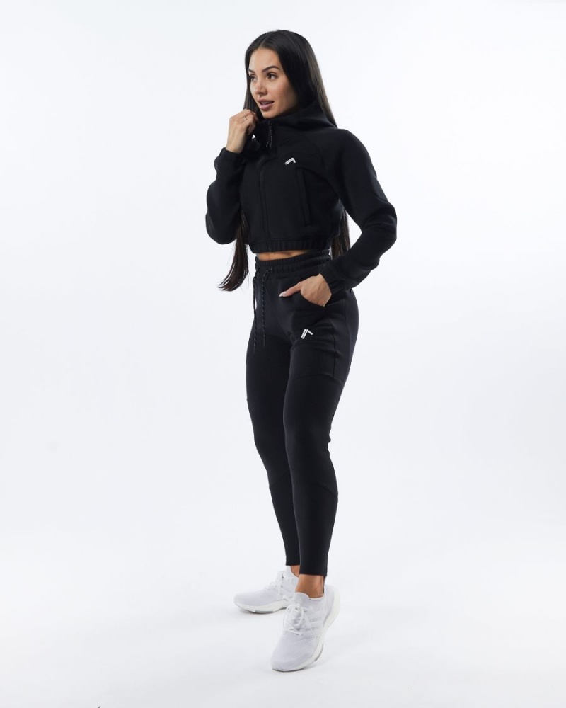 Alphalete ELMTS Zip Jogger Naisten Juoksuvaatteet Mustat | XIKEM-7412