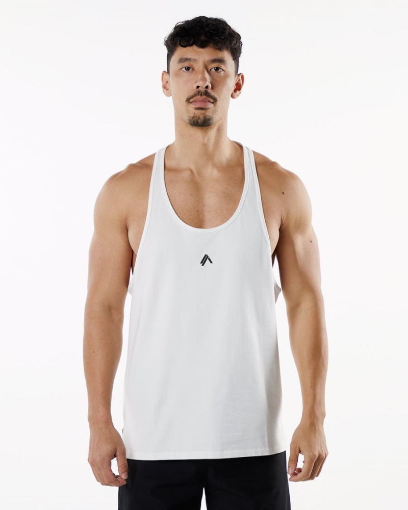 Alphalete Emblem Stringer Miesten Stringers Valkoinen | AMCJW-2089