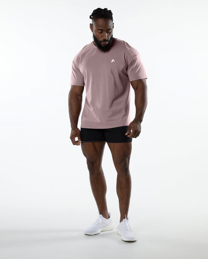 Alphalete Emblem Tee Miesten Paidat Mauve | RGPKV-3274