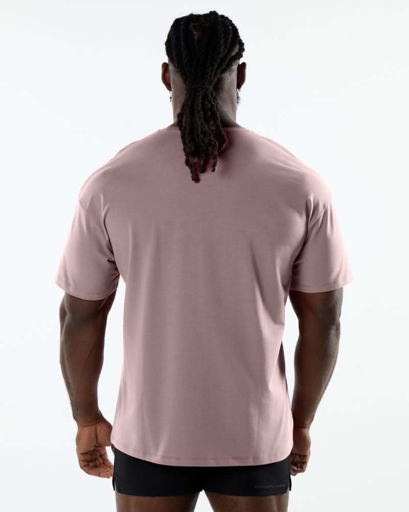 Alphalete Emblem Tee Miesten Paidat Mauve | RGPKV-3274