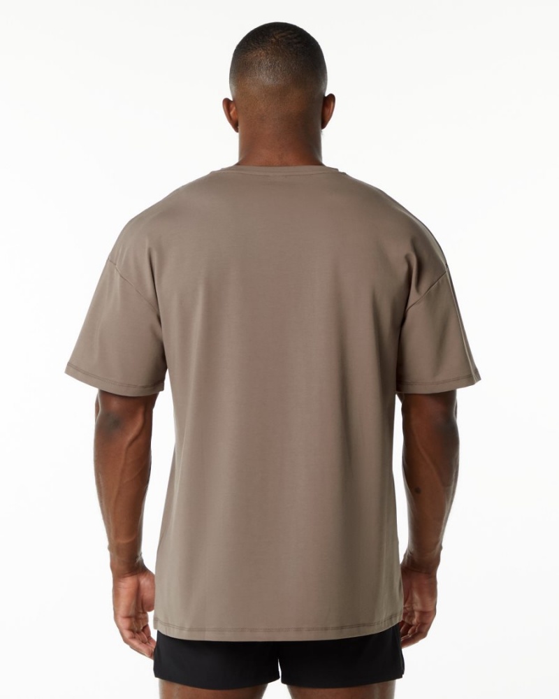 Alphalete Emblem Tee Miesten Paidat Mocha | YNCQD-6870