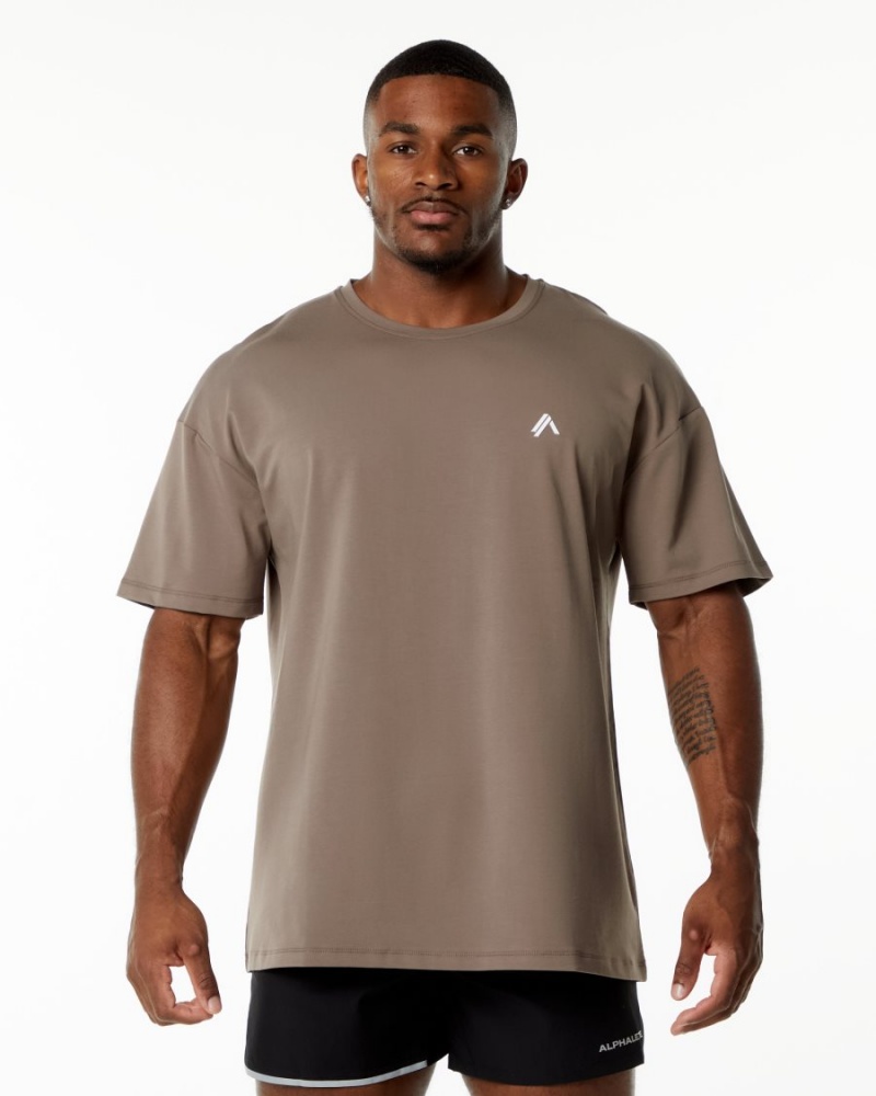 Alphalete Emblem Tee Miesten Paidat Mocha | YNCQD-6870