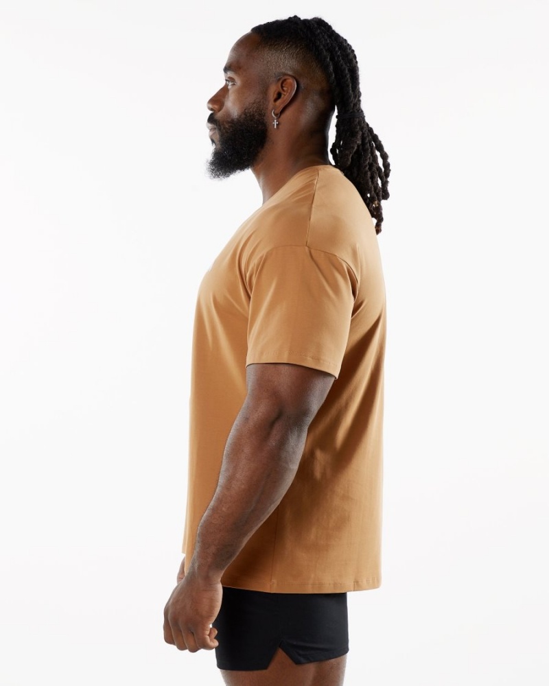 Alphalete Emblem Tee Miesten Paidat Rust | ZQYOJ-7038