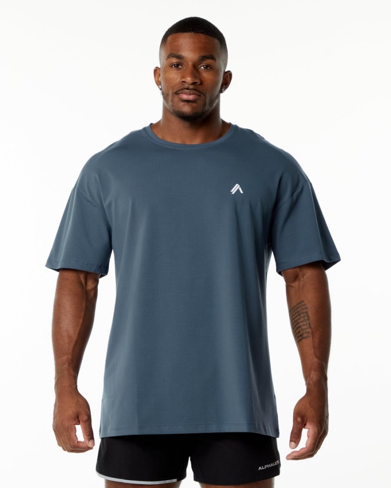 Alphalete Emblem Tee Miesten Paidat Sininen | IOPXA-7694