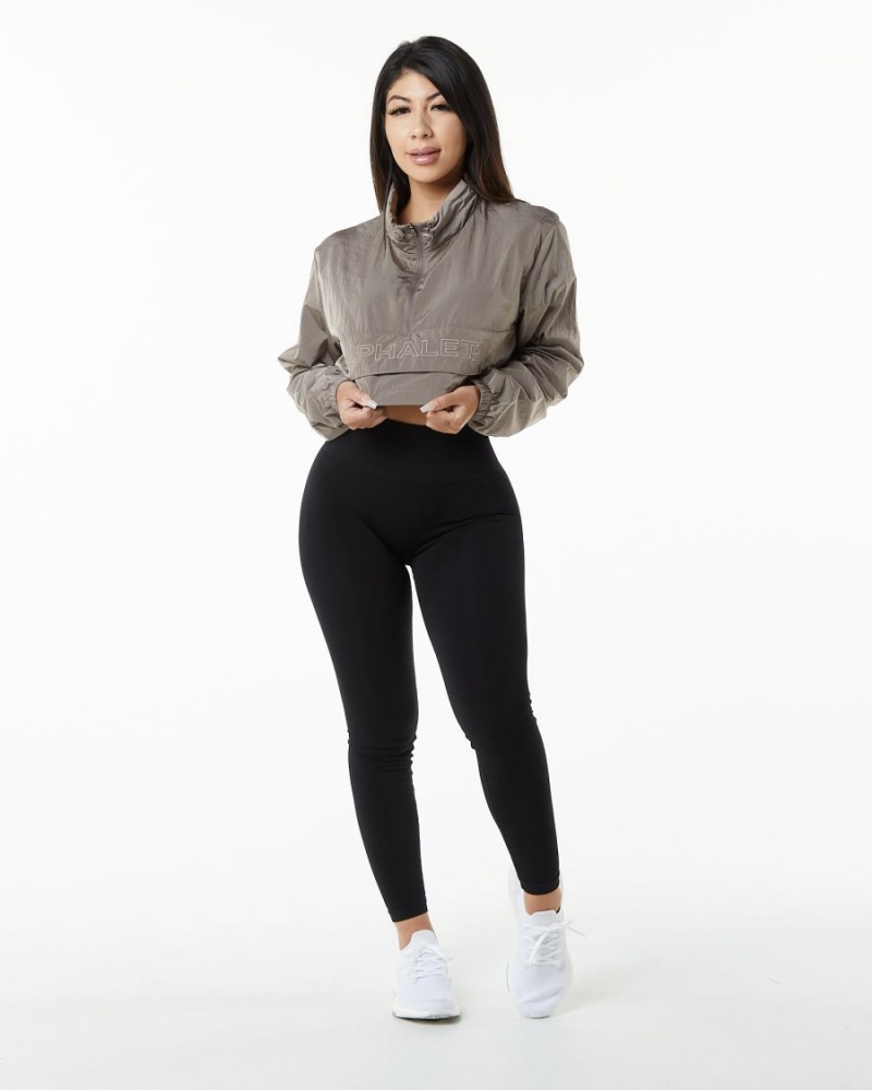 Alphalete Endure Crop Jacket Naisten Takit Ruskea | KQUCJ-2917