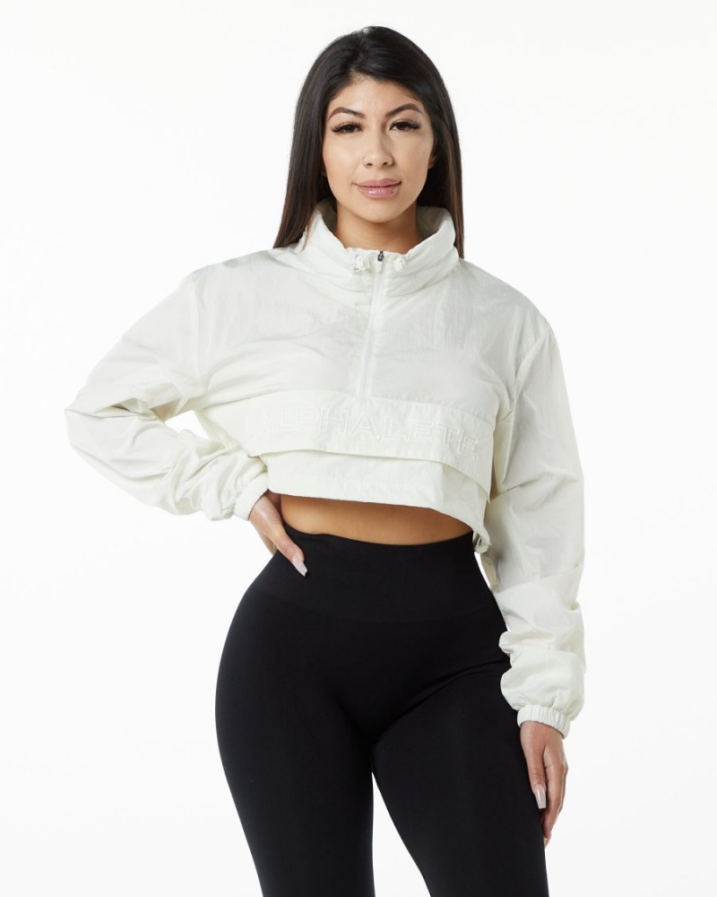 Alphalete Endure Crop Jacket Naisten Takit Sage | EYQOM-8721