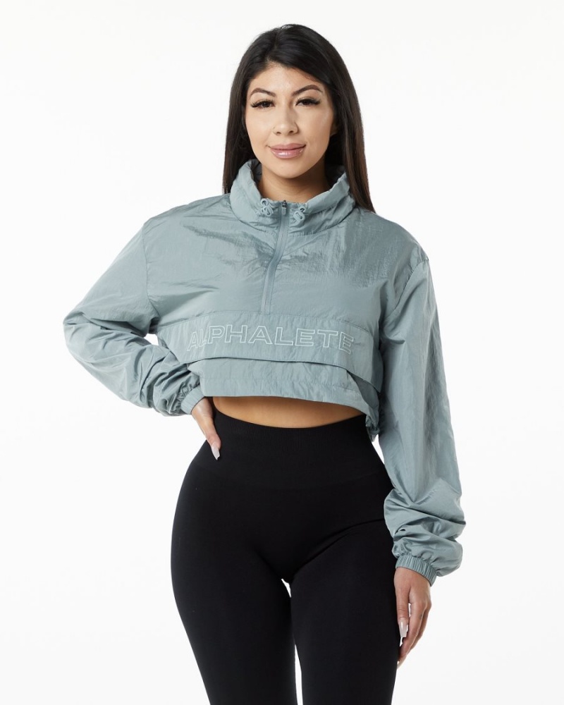 Alphalete Endure Crop Jacket Naisten Takit Sininen | HWMNY-3078