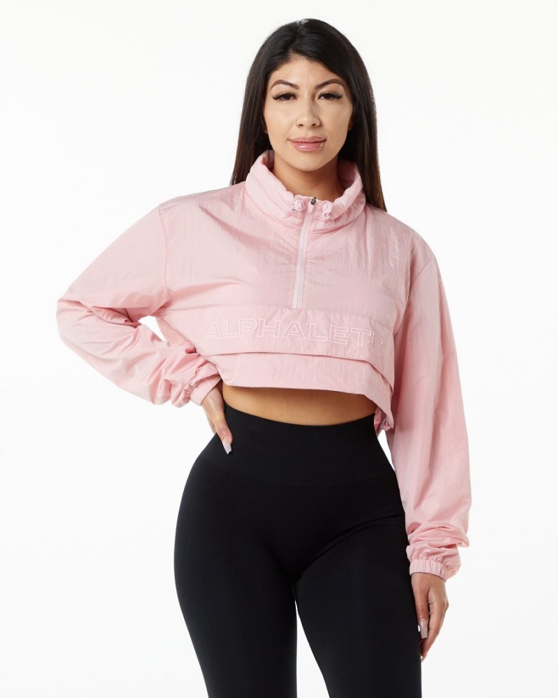 Alphalete Endure Crop Jacket Naisten Takit Mauve | HQZTU-8156