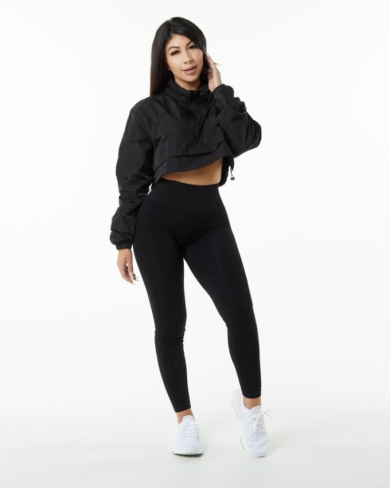 Alphalete Endure Crop Jacket Naisten Takit Mustat | LRUMX-7890