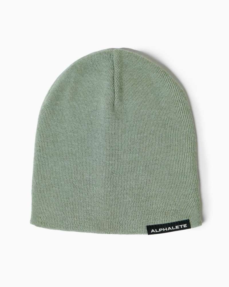 Alphalete Essential Beanie Miesten Asusteet Sage | ULSHM-5960