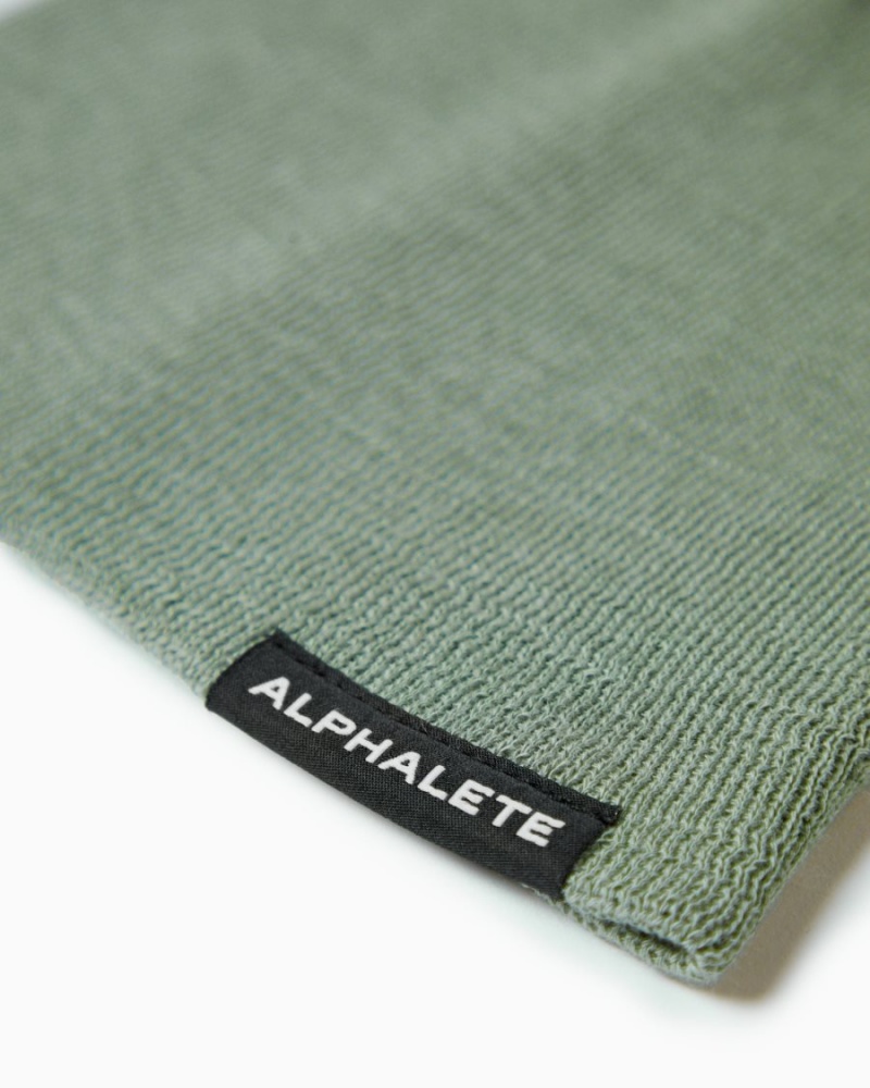 Alphalete Essential Beanie Miesten Asusteet Sage | ULSHM-5960