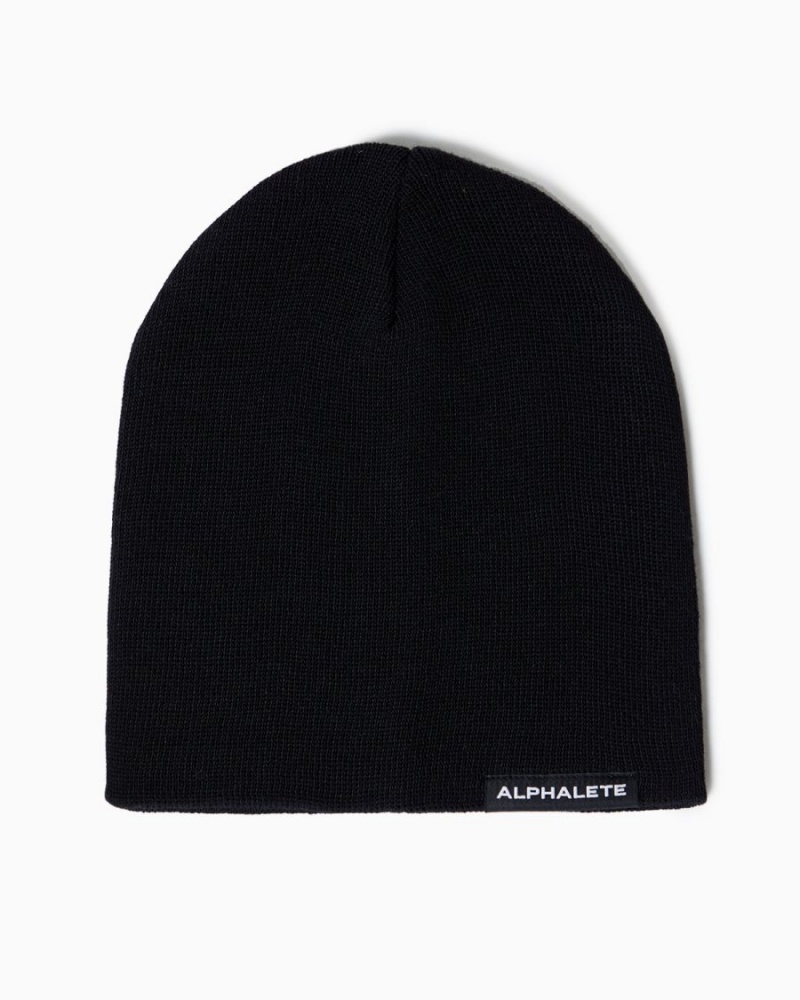 Alphalete Essential Beanie Miesten Asusteet Mustat | IRVEH-9718