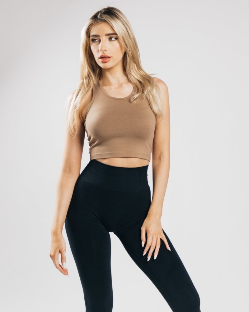 Alphalete Essential Crop Tank Naisten Hihaton Paita Tumman | ISOUF-6049